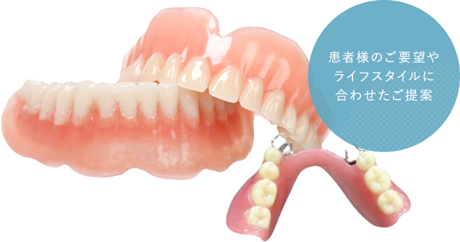 患者様のご要望やライフスタイルに合わせたご提案